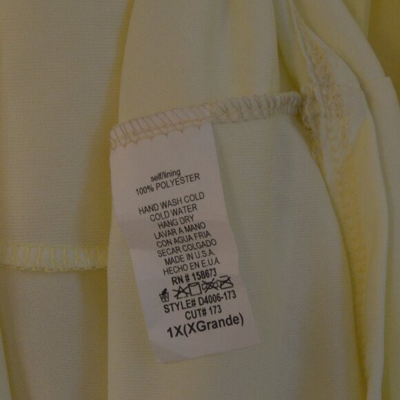 Yellow lined Ruffled Dress - Picture 4 of 4